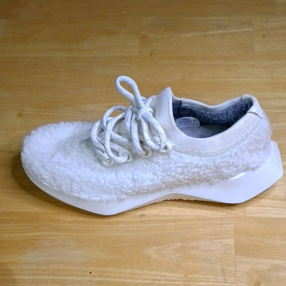 Allbirds Cream Fleece Sneakers - Picture 7 of 10